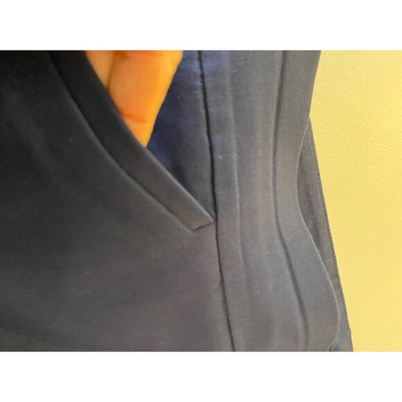 2 Pairs of Chicos Cropped Pants Size 1 Blue Patterned Navy Stretch Cotton Blend - Picture 16 of 16